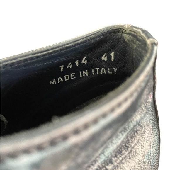 Calzoleria Toscana Handmade Leather Italy Lug Sole Chukka Boots Size 8 Designer - Picture 8 of 9